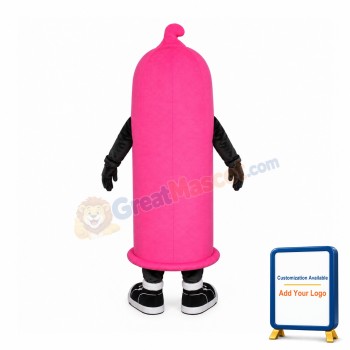 Pink Condom Mascot Costume