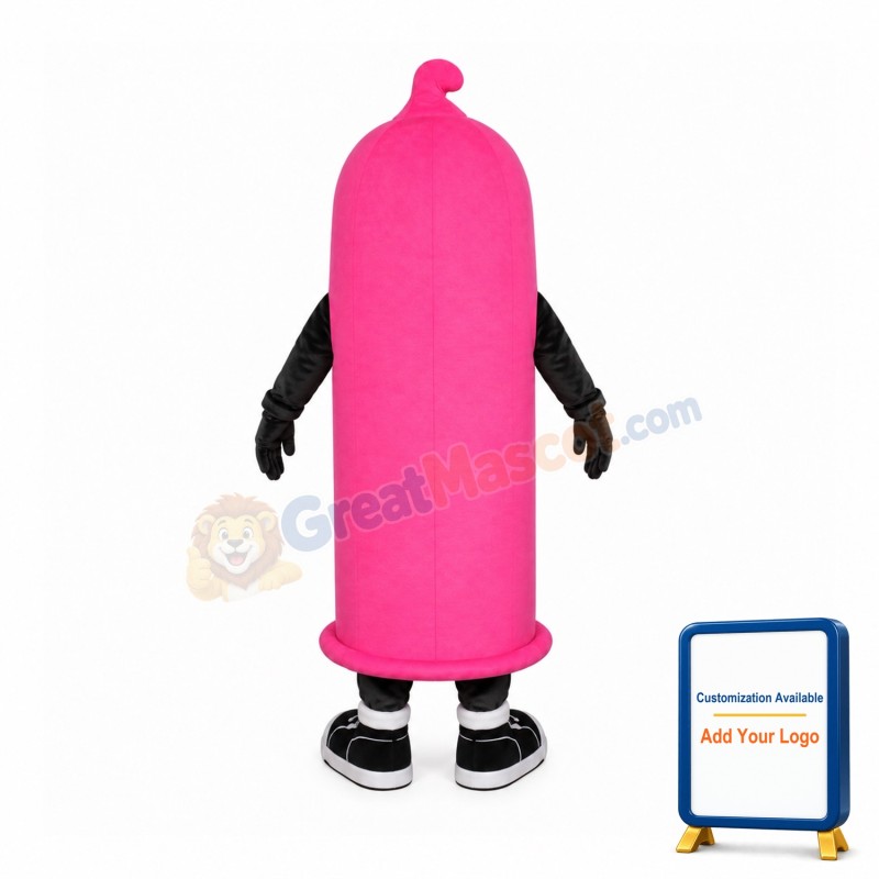 Pink Condom Mascot Costume
