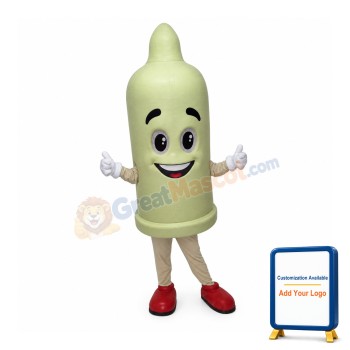 Happy Lightweight Condom Mascot Costume