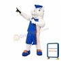 White Mustang Mascot Costume