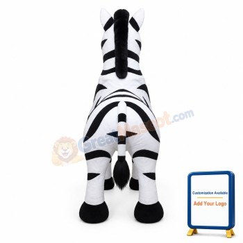 White Black Zebra Mascot Costume