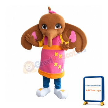 Sula Baby Elephant Brown Mascot Costume