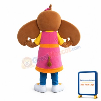 Sula Baby Elephant Brown Mascot Costume
