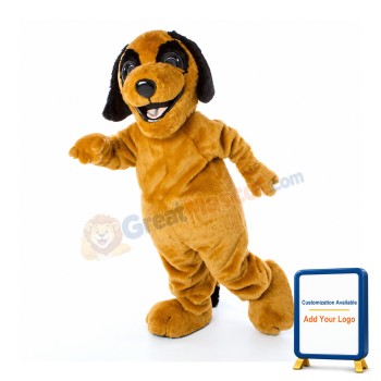 Happy Yellow Dog Mascot Costume