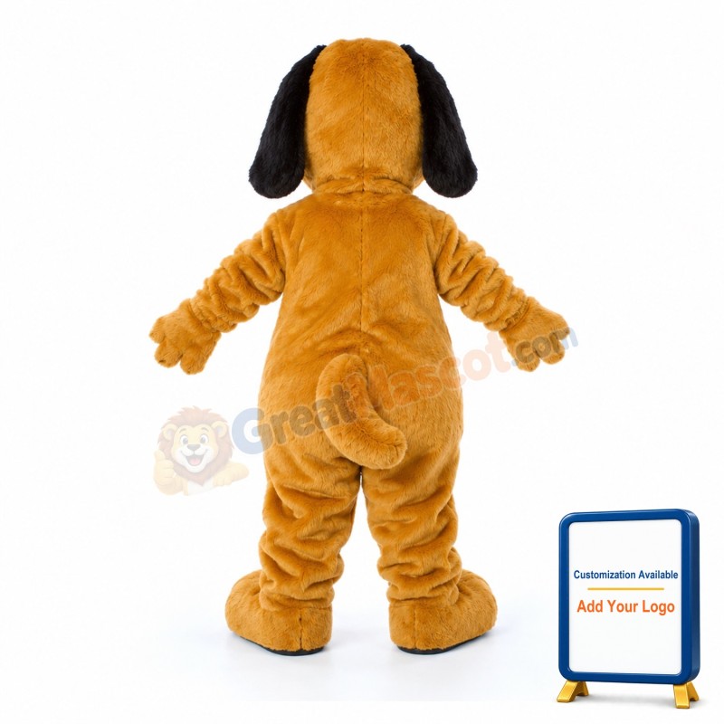Happy Yellow Dog Mascot Costume