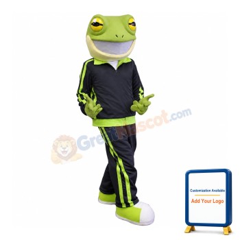 Sport Green Frog Mascot Costume