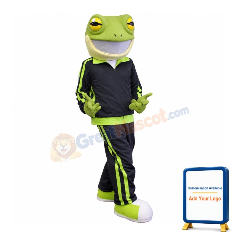 Sport Green Frog Mascot Costume