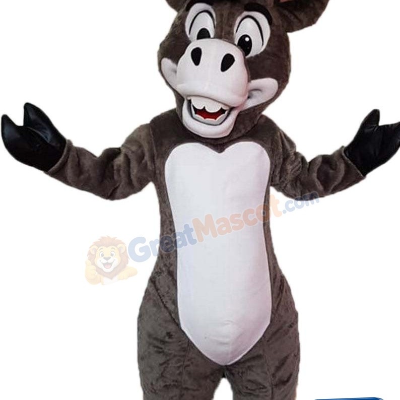 Happy Lightweight Donkey Mascot Costume