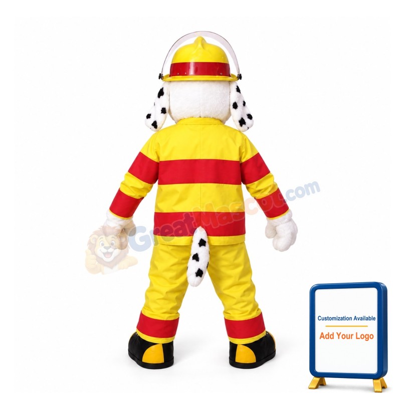 Earnest Fire Dog Mascot Costume