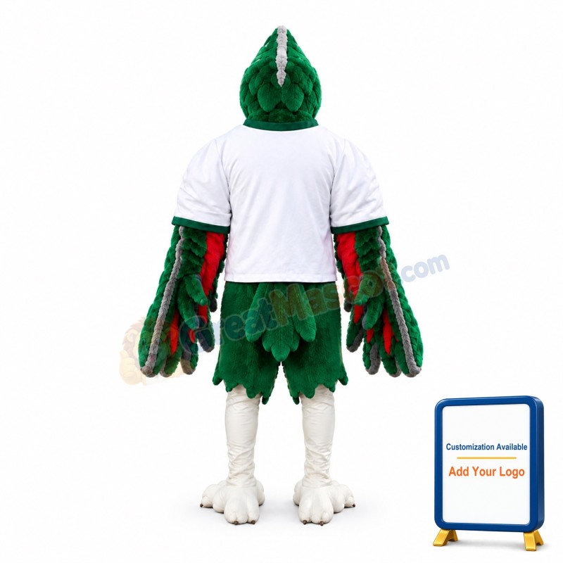 Sport Green Phoenix Mascot Costume