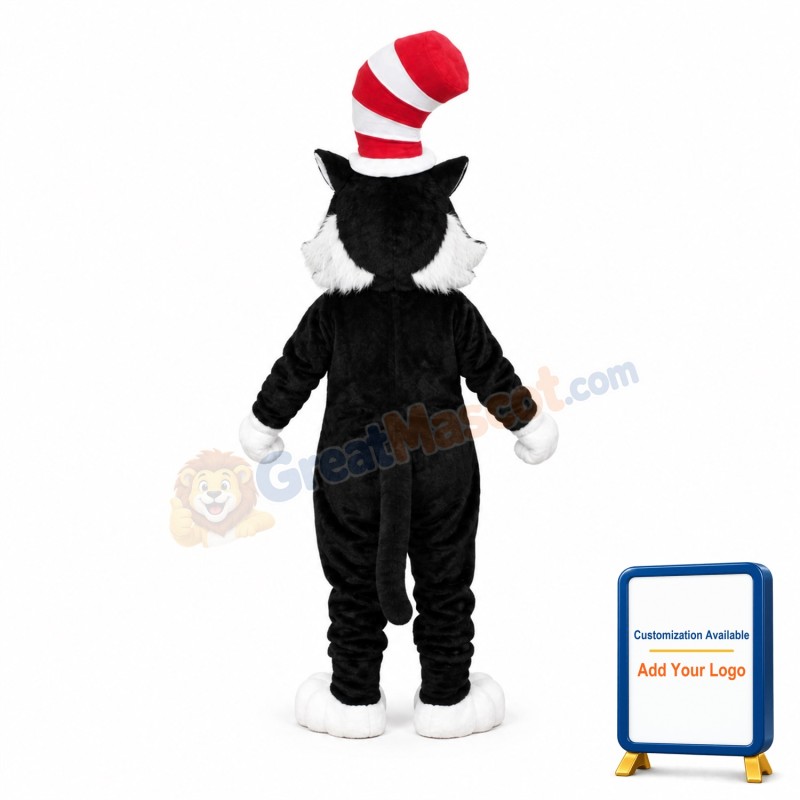 Seuss Cat In The Hat Mascot Costume