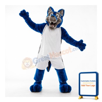 Sport Blue Wolf Mascot Costume