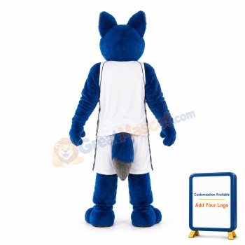 Sport Blue Wolf Mascot Costume