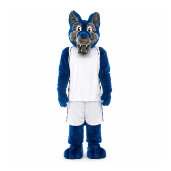 Sport Blue Wolf Mascot Costume