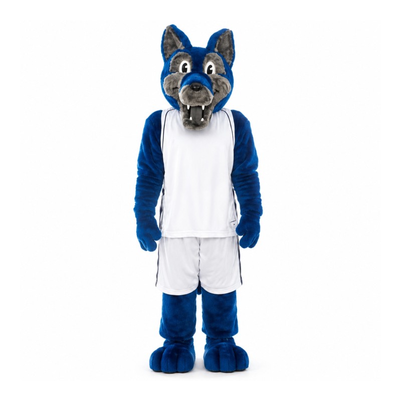 Sport Blue Wolf Mascot Costume