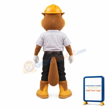 Worker Beaver Mascot Costume