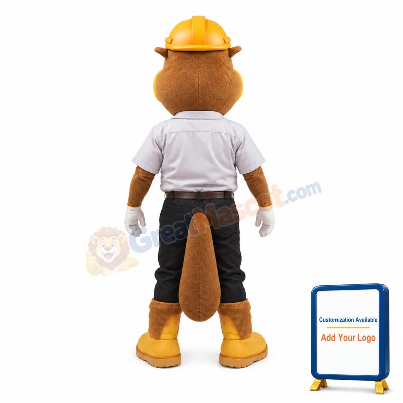 Worker Beaver Mascot Costume