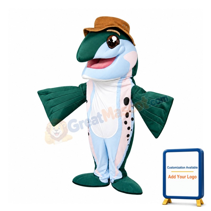 Trout Fish Mascot Costume