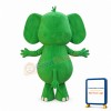 Super Cute Green Elephant Mascot Costume
