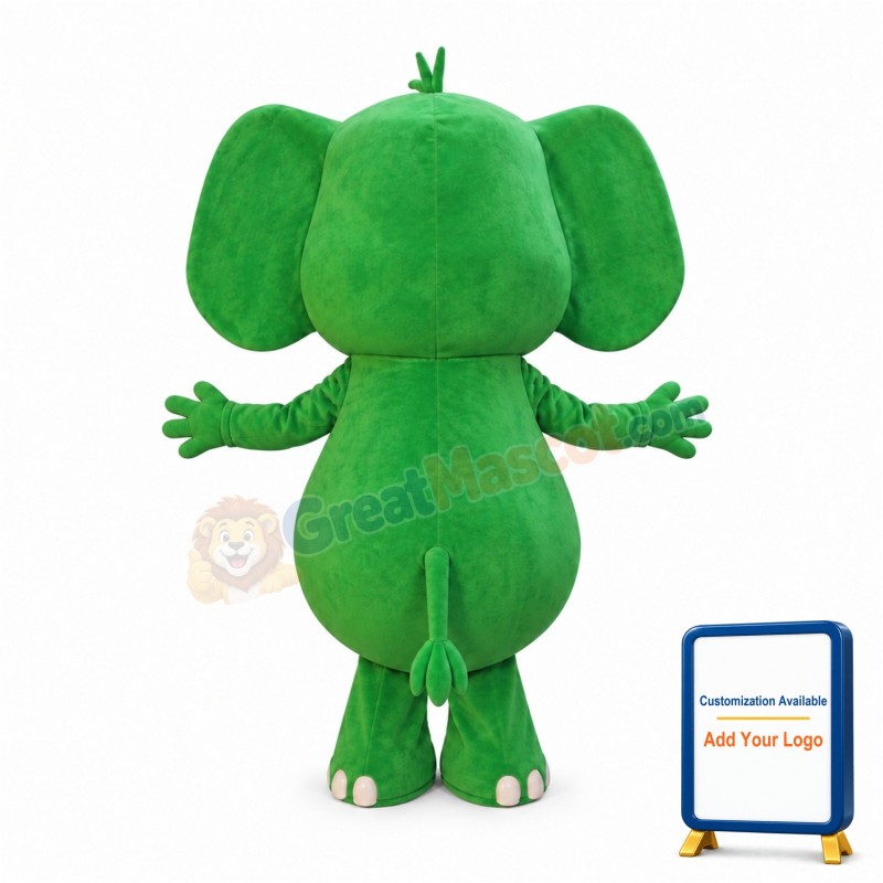 Super Cute Green Elephant Mascot Costume