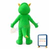 Green Triceratops Dinosaur Mascot Costume