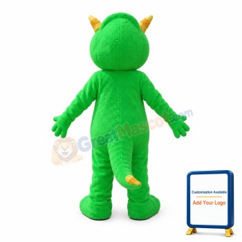 Green Triceratops Dinosaur Mascot Costume