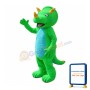 Green Triceratops Dinosaur Mascot Costume
