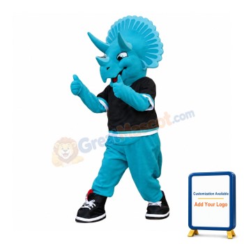 Sport Triceratops Dinosaur Mascot Costume