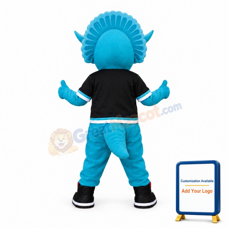 Sport Triceratops Dinosaur Mascot Costume