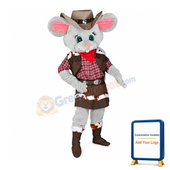 Grey Female Mouse Mascot Costume