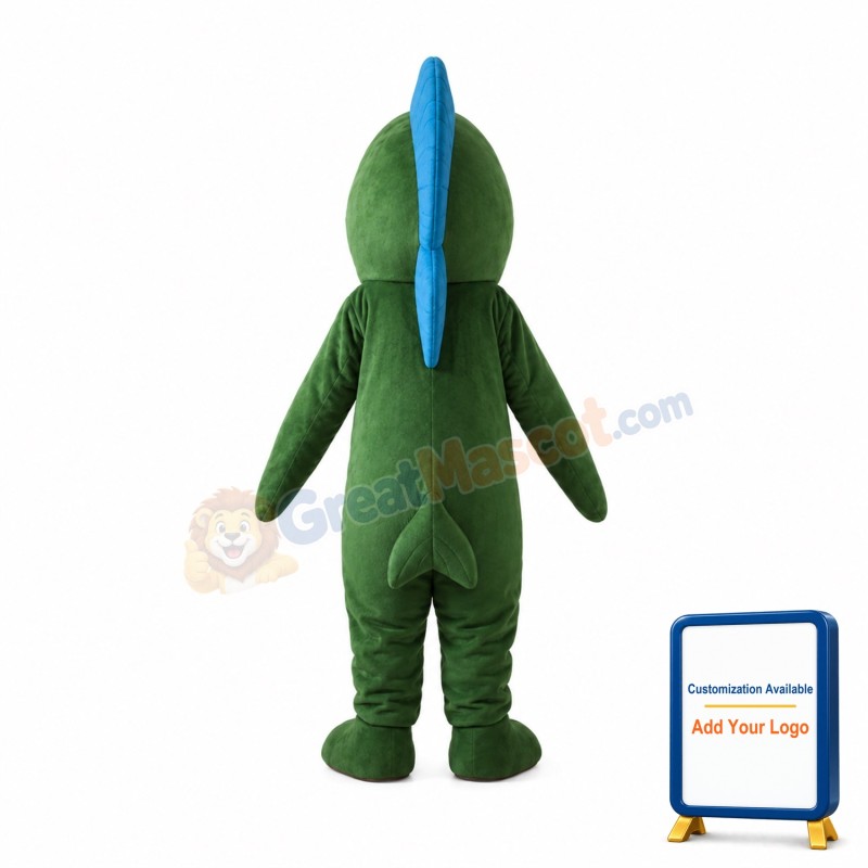 Green & Blue Fish Mascot Costume