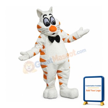 White Fat Cat Mascot Costume