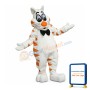 White Fat Cat Mascot Costume