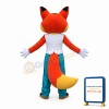 Happy Lightweight Red Fox Mascot Costume