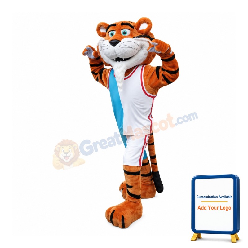 Happy Sport Tiger Mascot Costume
