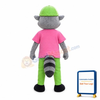 Cute School Raccoon Mascot Costume