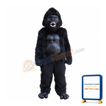 Fierce Black Gorilla Mascot Costume