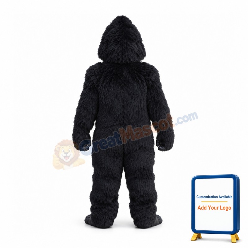 Fierce Black Gorilla Mascot Costume