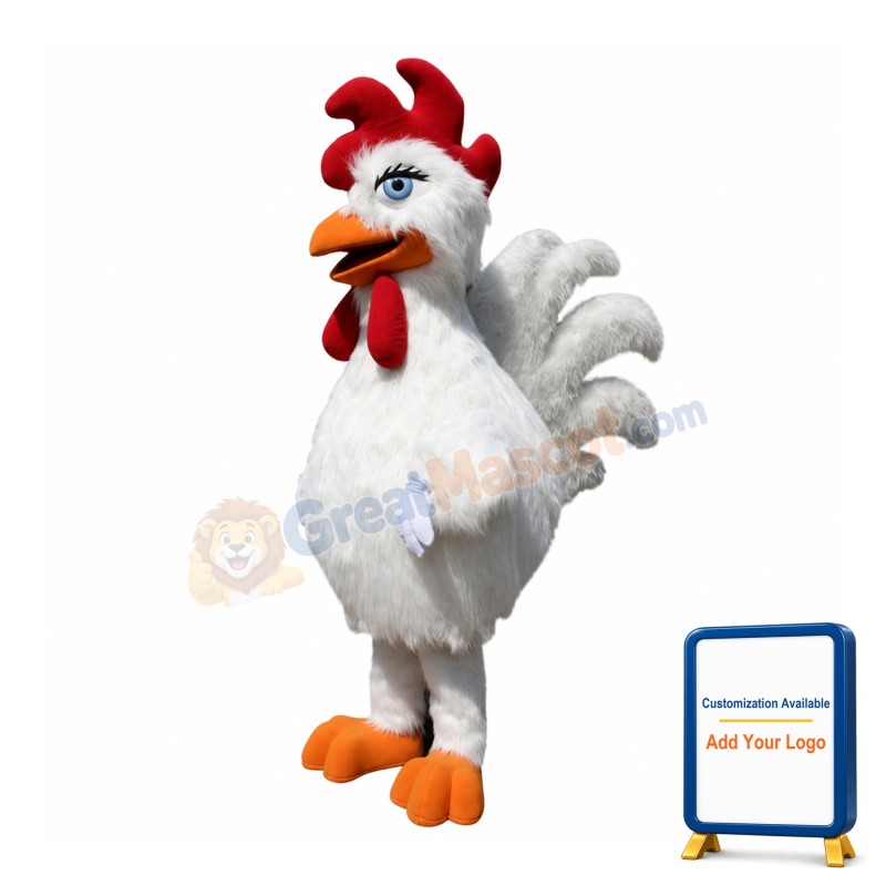 White Chicken Mascot Costume