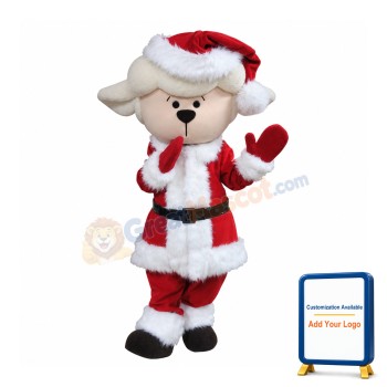 Cute Christmas Sheep Mascot Costume