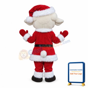 Cute Christmas Sheep Mascot Costume