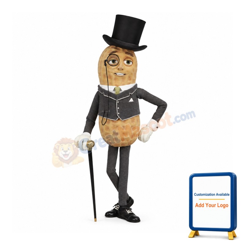 Handsome Mr. Peanut Mascot Costume