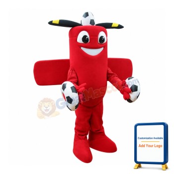 Red Plane Mascot Costume