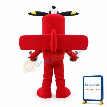 Red Plane Mascot Costume