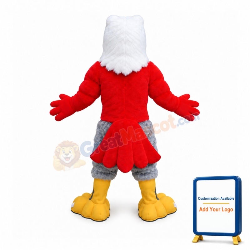 Friendly Power Hawk Mascot Costume