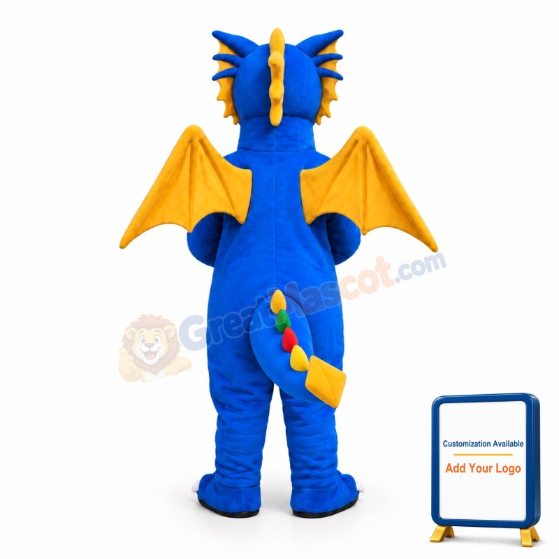 Blue Dragon Mascot Costume