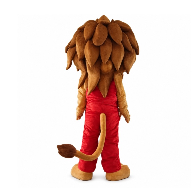 Happy Realistic Lion Mascot Costume
