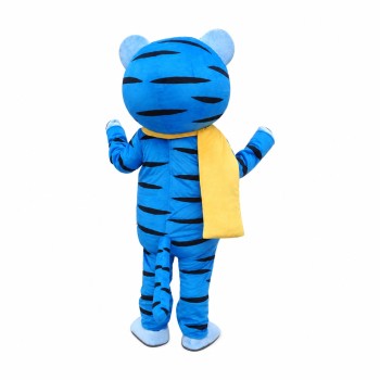 Blue Tiger Mascot Costume