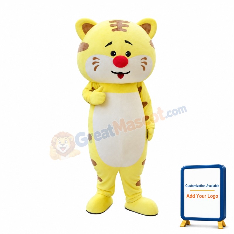 Cute King Tiger Mascot Costume