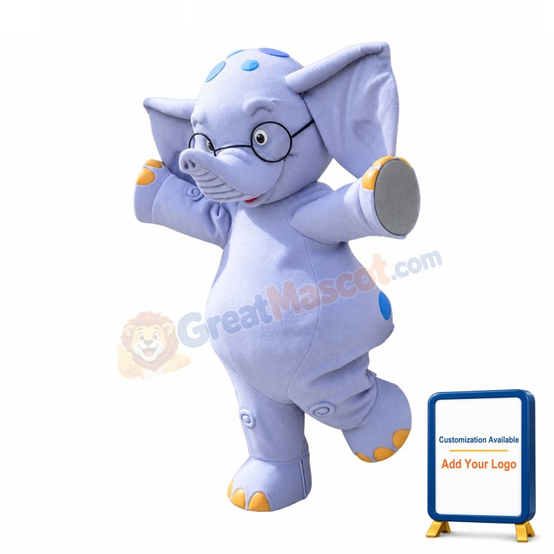 Happy Lightweight Elephant Mascot Costume
